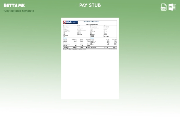 Шаблон за уплатница за финансиски услуги на HDB во модерен стил